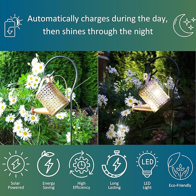 MCSSWC Solar Watering Can Landscape LED Light, Outdoor Waterproof Solar Garden Lawn Patio Yard Pathway Décor Gift | Lumora