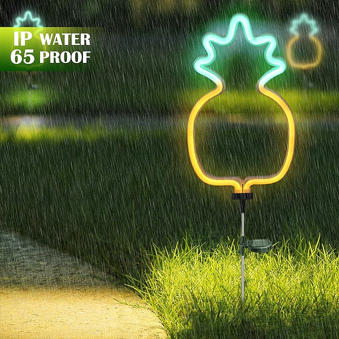 SunKite Pineapple Solar Garden Lights - Decorative Stake Lights for Outdoor, Yard, Lawn, Pathway, Patio, Backyard | Lumora