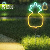 SunKite Pineapple Solar Garden Lights - Decorative Stake Lights for Outdoor, Yard, Lawn, Pathway, Patio, Backyard | Lumora