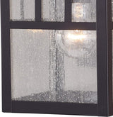 VAXCEL Mission 9.5 in. H 1-Light Oil Burnished Bronze Mission Outdoor Wall Sconce Made of Durable Steel, Clear | Lumora