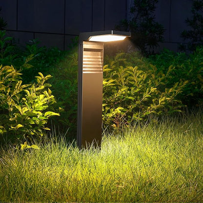 Solar Pathway Lights 6 Pack with Warm White and Cool White Mode, Modern Solar Path Lights Outdoor Waterproof, Perfect Solar Lights for Backyard, Lawn, Driveway, Walkway, Garden Decorative.