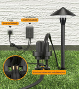 LUTEC 12V Low Voltage Pathway Lights, Die-cast Aluminum Pathway Lights with Connectors，IP65 Waterproof Outdoor | Lumora