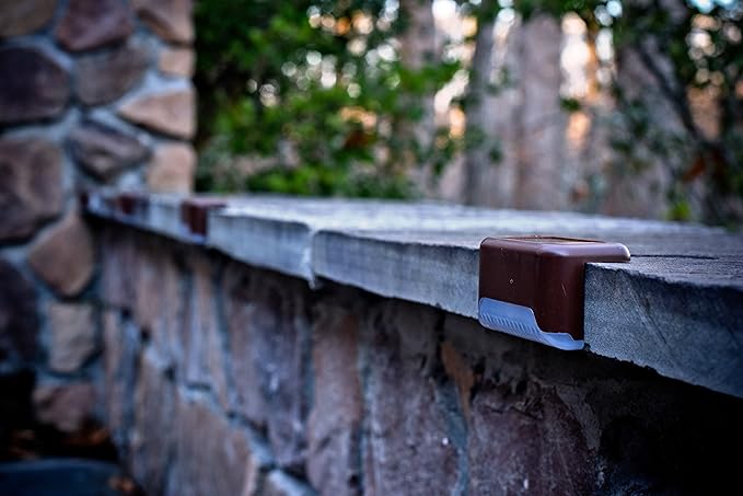 Maxsa 47332 Solar-Powered LED Deck and Railing Lights, Auto On/Off Dusk-to-Dawn, Weatherproof for Decks, Steps, and | Lumora