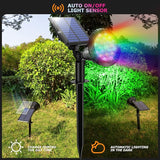 Color Changing Solar Spot Lights Outdoor, 21 LEDs Brightness Solar Pathway Lights Outdoor, IP67 Waterproof Exterior | Lumora