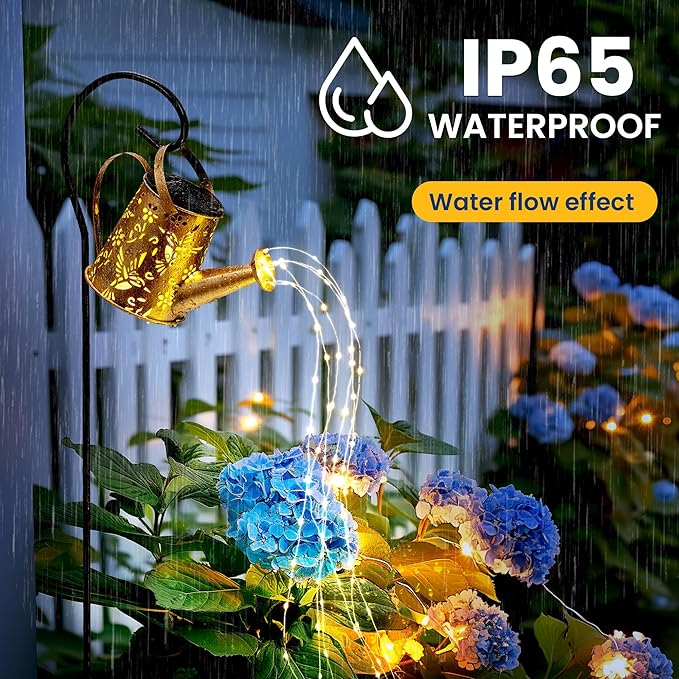 Solar Lights Outdoor Garden Decor, Solar Lanterns Watering Can Lights Gardening Gifts for Mom Women Grandma | Lumora