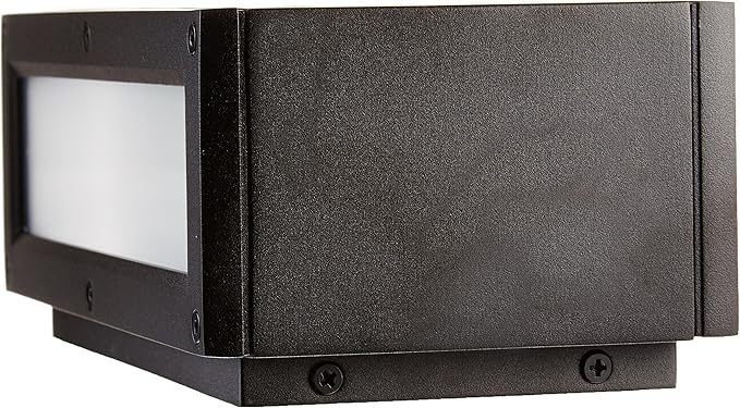 WAC Lighting WS-W2510-BK Rubix LED Outdoor Rectangular Up and Down Wall Light Fixture, One Size, White/Black