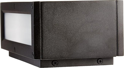 WAC Lighting WS-W2510-BK Rubix LED Outdoor Rectangular Up and Down Wall Light Fixture, One Size, White/Black