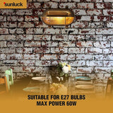 Sunluck Brass Nautical Bulkhead Light,Grid Oval Wall Light,Brass Half Cover Lampshade,Ceiling Mount | Lumora