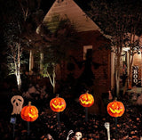 4 Pack Halloween Pumpkin Pathway Solar Lights, Orange Yard Stake String Lights Halloween Outdoor Decorations | Lumora