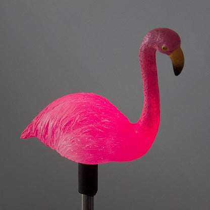 (4 Pack) Solar Outdoor Garden Pathway Stake Red LED Flamingo Yard Light