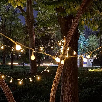 Festival Lights, Battery Powered Fairy Lights 33ft 80LED, Outdoor Waterproof String Lights with Remote, 8 Modes for Indoor, Garden, Patio, Camping, Xmas Decor (Warm Crystal Ball D)