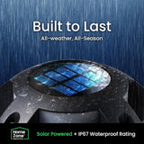 Home Zone Security 4 Packs Solar Deck Light Outdoor 40 Lumens Total Waterproof Weather Resistant, Auto On Sensor | Lumora