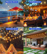 Tenmiro 200FT LED Outdoor String Lights with Remote, 74+2 Shatterproof Bulbs Dimmable Timing 3 Light Modes Outside | Lumora
