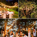 100FT G40 Solar String Lights, Globe Outdoor String Lights with 52 E12 Waterproof LED Bulbs, 2700K Shatterproof | Lumora