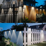 Peasur Solar Fence Lights Outdoor, 8 Pack Step Light Solar Powered, Waterproof LED Deck Lights for Stairs Railing | Lumora