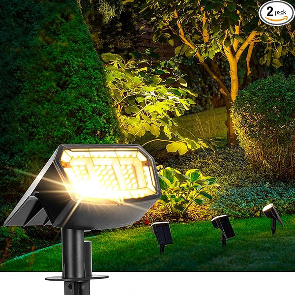 Solar spotlights Outdoor 63 LED 3 Lighting Modes, IP65 Waterproof Lighten Yard Garden House Garage Pathway for | Lumora