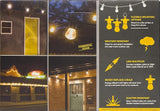 Enbrighten LED Bistro String Lights, 48ft, 24 Blow Molded Bulbs, Polarized, Indoor/Outdoor + UltraPro Wi-Fi Plug | Lumora