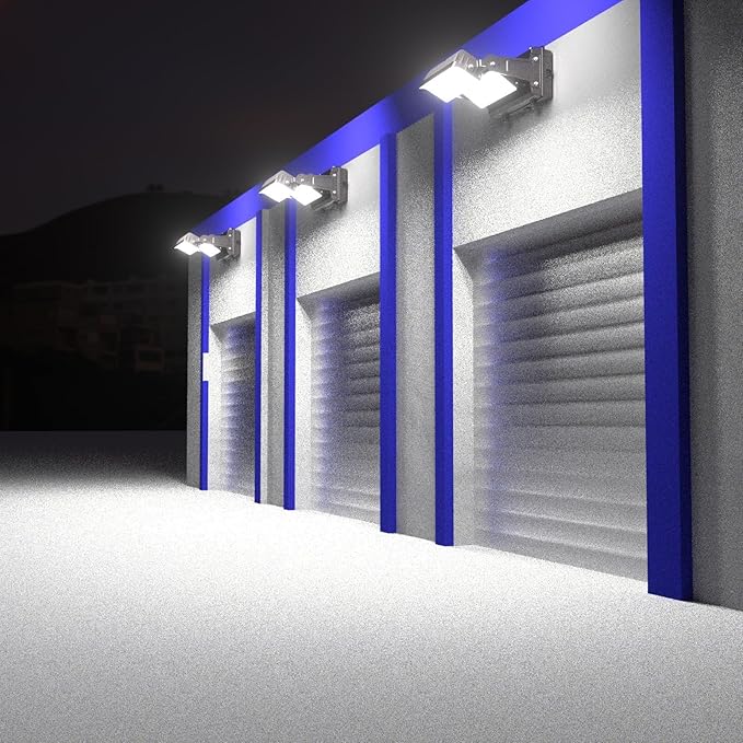 Lightdot 250W LED Wall Pack Lights, 360° Adjustable Panel with Dusk to Dawn Photocell, 37500Lm 5000K Daylight, IP65 Waterproof & Advanced Heat Dissipation Outdoor Security Lighting(Height:20~35ft)