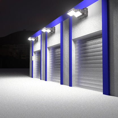 Lightdot 2Pack 250W LED Wall Pack Lights, 360° Adjustable Panel with Dusk to Dawn Photocell, 37500Lm 5000K, IP65 Waterproof & Advanced Heat Dissipation Outdoor Security Lighting(Height:20~35ft)