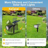 Solar Spot Lights Outdoor, 4 Modes/1 Pack Solar Spotlights Waterproof, 180° Adjustable Powered Landscape Lights | Lumora