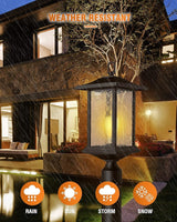 Beionxii Dusk to Dawn Outdoor Post Lights, 21inch Large Exterior Lamp Post Light Pier Mount Lantern with Base | Lumora