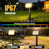 Solar Spot Lights Outdoor, [6 pack/118 LED] 4 Modes Auto On/Off Solar Landscape Spotlights, Ip67 Waterproof Solor | Lumora