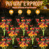 Riakrum 12 Pack Dia De Los Muertos Outdoor Decorations, Solar Marigold Lights with Monarch Butterflies Garden | Lumora