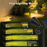 Solar Spot Lights Outdoor, 4 Modes/1 Pack Solar Spotlights Waterproof, 180° Adjustable Powered Landscape Lights | Lumora