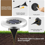 SOLPEX Solar Lights Outdoor Waterproof, 8 Pack Solar Ground Lights, Solar Garden Lights Landscape Lighting for | Lumora