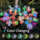 JJGoo 2 Pack Solar Garden Lights, Solar Butterfly Swaying Light for Outside, New Upgraded Outdoor Waterproof Light | Lumora