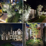 T-SUNUS Solar Spot Lights Outdoor White Christmas 4 Pack IP65 Waterproof Landscape Spotlights 6000K Separate Panel | Lumora