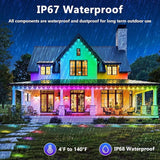 LETIANPAI 400FT Permanent Outdoor Lights,RGB Eaves Lights with App Control Remote,DIY Scene Modes IP67 Waterproof | Lumora
