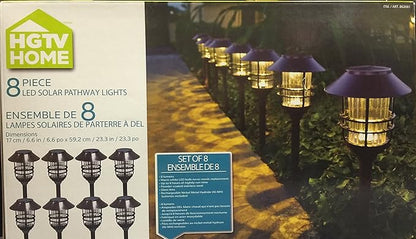 HGTV Solar Pathway Lights 8pc Set