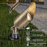 LumStory Brass Low Voltage Landscape Spotlight 12V Bronze Waterproof Shroud Adjustable Outdoor Landscape Lighting | Lumora