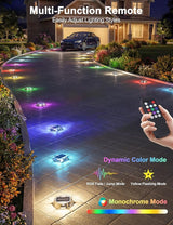 VOLISUN Solar Driveway Lights with Remote Control 8 Pack, 9-Color Changing & 12 Modes IP68 Waterproof for Marine | Lumora
