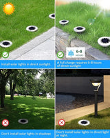 Biling Solar Outdoor Lights 12 Pack, Bright 12 LEDs Solar Ground Lights Waterproof, Flat Landscape Lighting Solar | Lumora