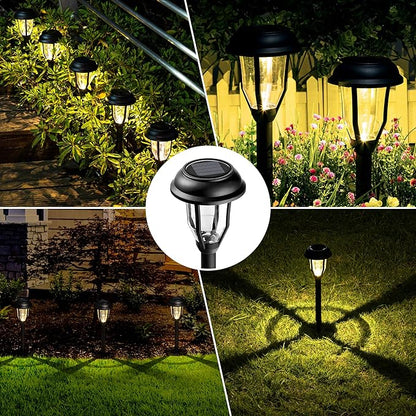 SOLPEX 8 Pack Solar Pathway Lights, Solar Path Lights Waterproof, Solar Garden Lights Outdoor for Garden, Yard, Pathway, Landscape, Walkway and Driveway (Warm White)