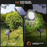 Solar Spot Lights Outdoor, 21 LEDs Solar Outdoor Lights Auto On/Off with 3 Modes, IP67 Waterproof Yard Spotlight | Lumora