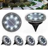 6 Pack Small Solar Ground Lights, Pathway Lights Waterproof, Outdoor Solar Light for Garden, Driveway, Walkway | Lumora