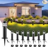 8 Pack LED Low Voltage Bollard Pathway Lights, 12V 200LM IP67 Waterproof Landscape Lighting for Garden, Driveway | Lumora