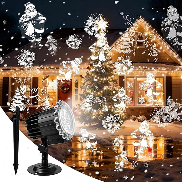 Christmas Projector Lights Outdoor, 3D Dynamic Christmas Light Projector Outdoor Christmas Lights, Landscape | Lumora
