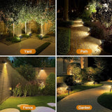 LANSOW Solar Spot Lights Outdoor, [8 Pack/76 LED] 2-in-1 Solar Landscape Spotlights, 3 Modes IP65 Waterproof Dusk | Lumora