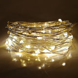Hometown Evolution, Inc. Solar Powered Micro LED String Lights - 100 LED, 33 Feet - Warm White, 8 Modes, Outdoor | Lumora