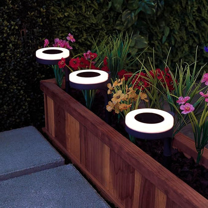 Alpine Corporation 15" Tall Outdoor Solar Pathway Light with 13 Warm White SMD 3.5LM LED for Patio, Lawn, Yard, and Garden, Black - Set of 3