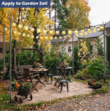 10FT String Light Pole for Outdoor, Heavy Duty Metal Lighting Stand Pole for Garden Lawn Backyard Patio Holiday | Lumora