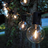 Hometown Evolution, Inc. G50 2" LED Filament Outdoor Patio String Lights with 0.6 Watt Light Bulbs (G50 LED - Black | Lumora