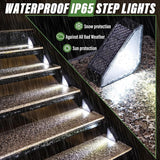 JSOT Solar Lights for Step 10 Pack, Stair Lights Outdoor Yard Decor, IP65 Waterproof Deck Lighting for Outside | Lumora