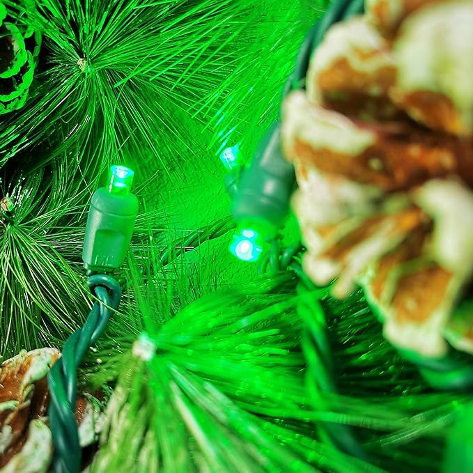 Christmas Lights LED Commercial Mini LED String Lights, 120V UL, Green Wire Xmas Lights for Indoor & Outdoor Use | Lumora