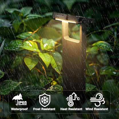 Solar Pathway Lights Outdoor with 360° Adjustable Head, 40 LED Cool White Yard Lights, Waterproof IP65, Solar Powered Landscape Light for Garden & Driveway with 2 Brightness Modes (4-Pack)