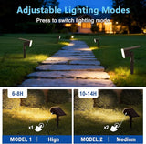 Solar Lights Outdoor Waterproof IP65, Super Bright LED, 3000K 2 Lighting Modes, Solar Powered Yard Garden Solar | Lumora